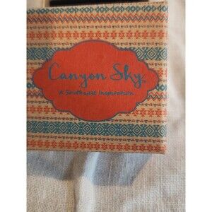 CANYON SKY Southwest Inspiration Silvertone & Turquoise Pendant Necklace NEW NWO